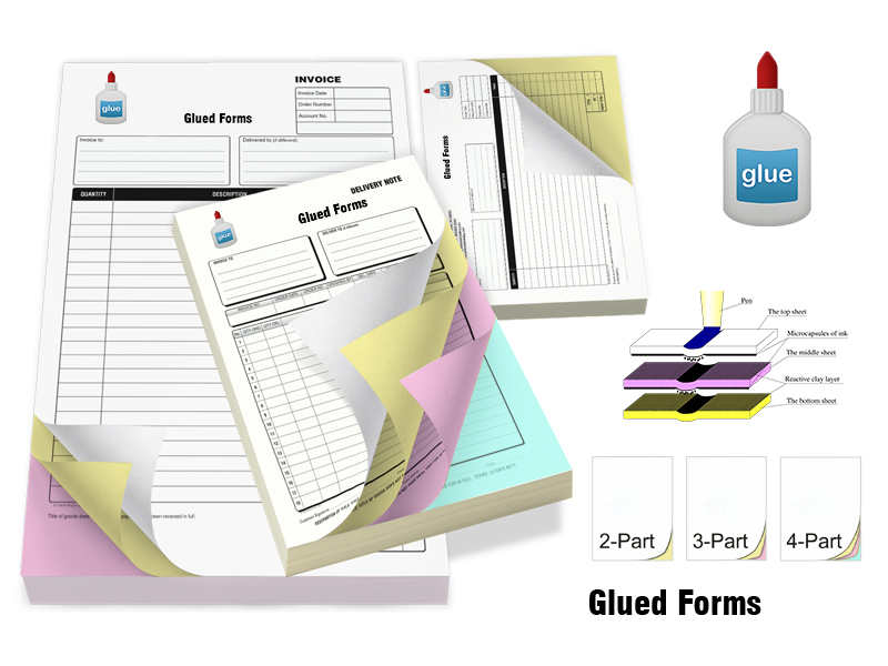 Custom Glued Carbonless Forms printing Dubai