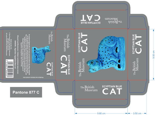 Custom Heritage Hub: Egyptian Blue Cat for British Museum printing Dubai